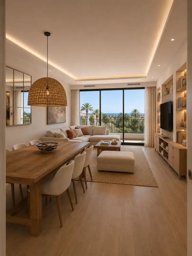 Sala d'estar de Pis de lloguer en Torremolinos amb Aire condicionat, Calefacció i Terrassa