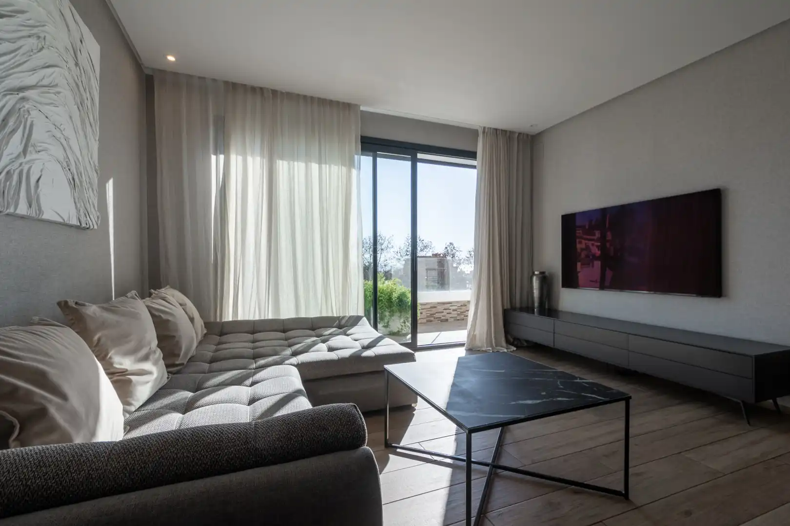 Living room of Attic for rent in Marbella  with Air Conditioner, Heating and Terrace