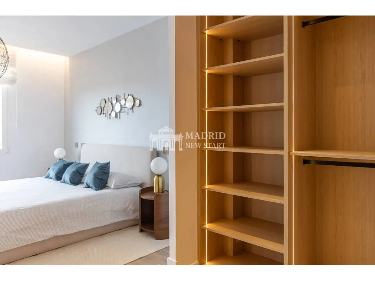 Bedroom of Flat for rent in Madrid  with Air Conditioner, Heating and Terrace