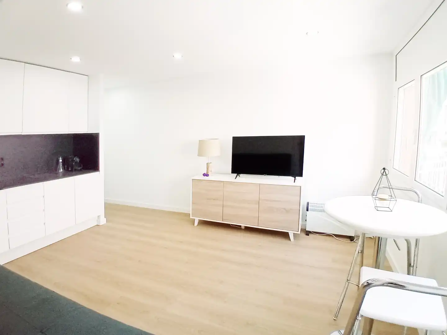 Living room of Flat for sale in Castelldefels  with Heating, Parquet flooring and Furnished