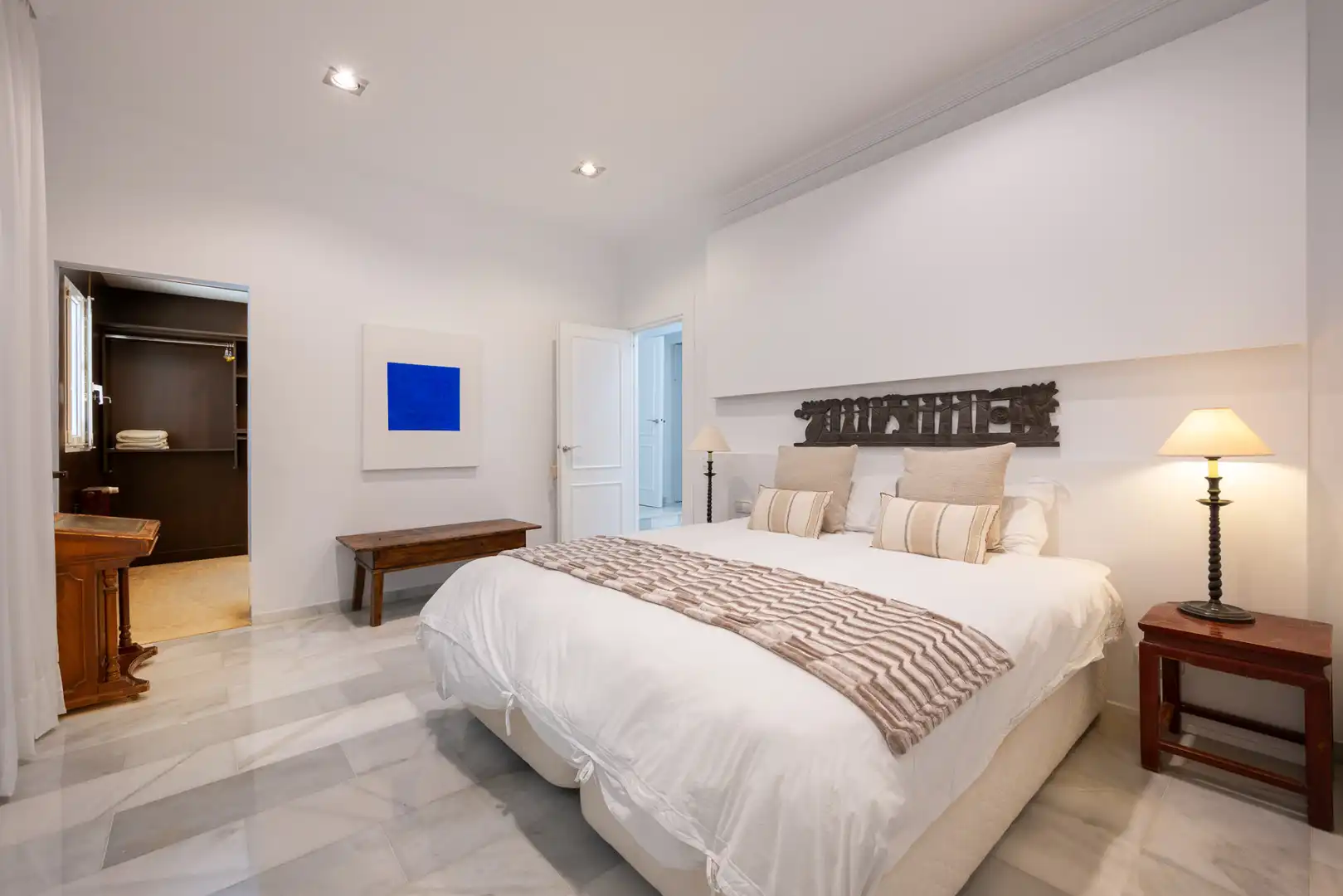 Schlafzimmer von Haus oder Chalet zum Verkauf in Marbella mit Klimaanlage, Privatgarten und Terrasse