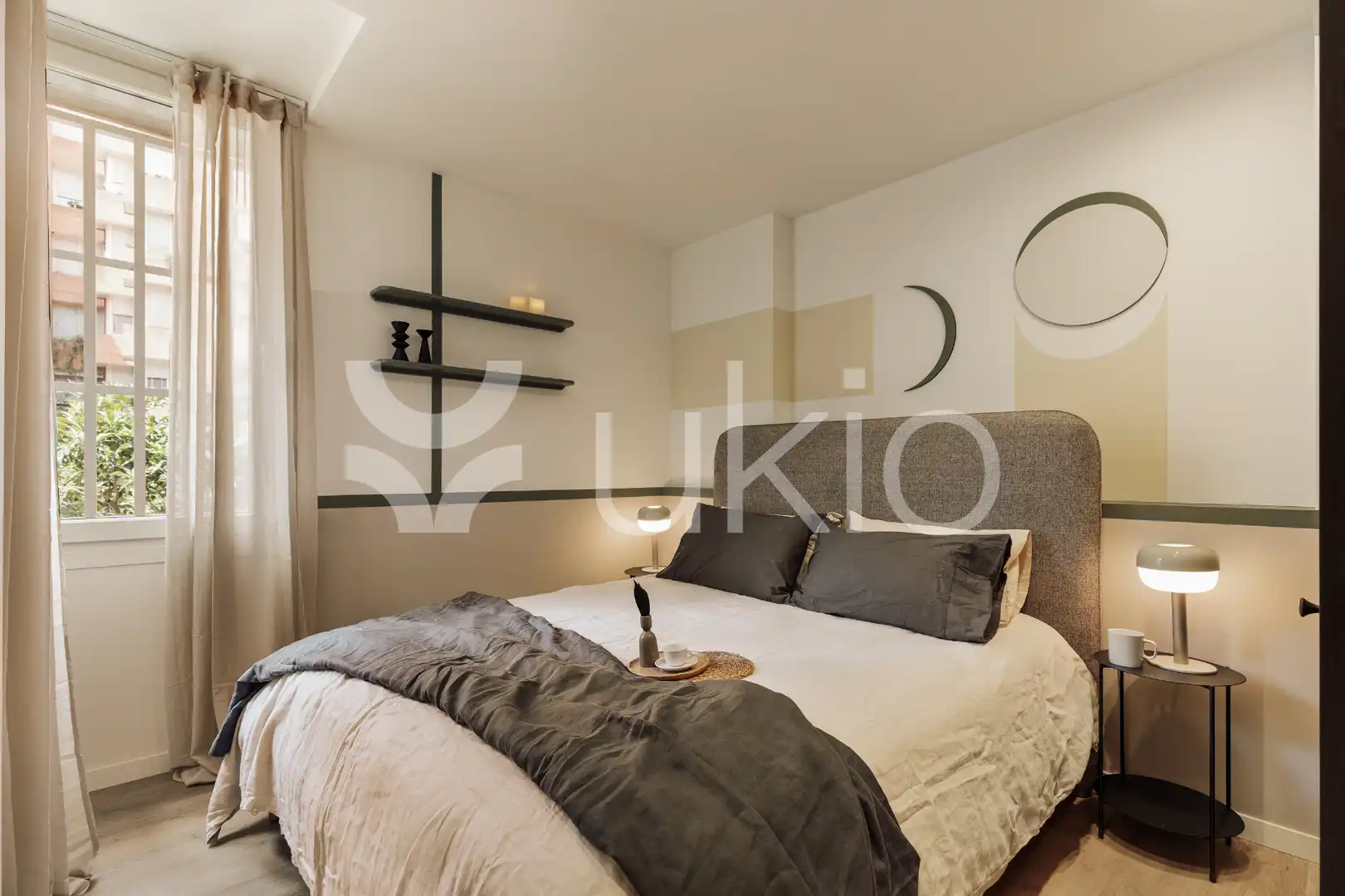 Schlafzimmer von Wohnungen zur Miete in Barcelona mit Klimaanlage, Heizung und Möbliert
