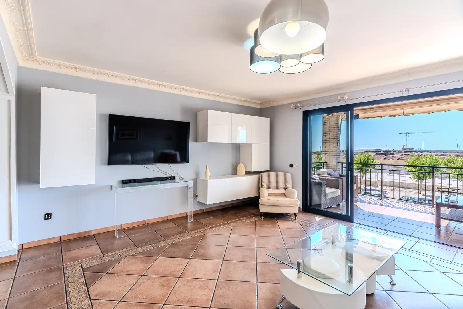 Living room of Flat for sale in Burriana / Borriana  with Air Conditioner, Heating and Terrace