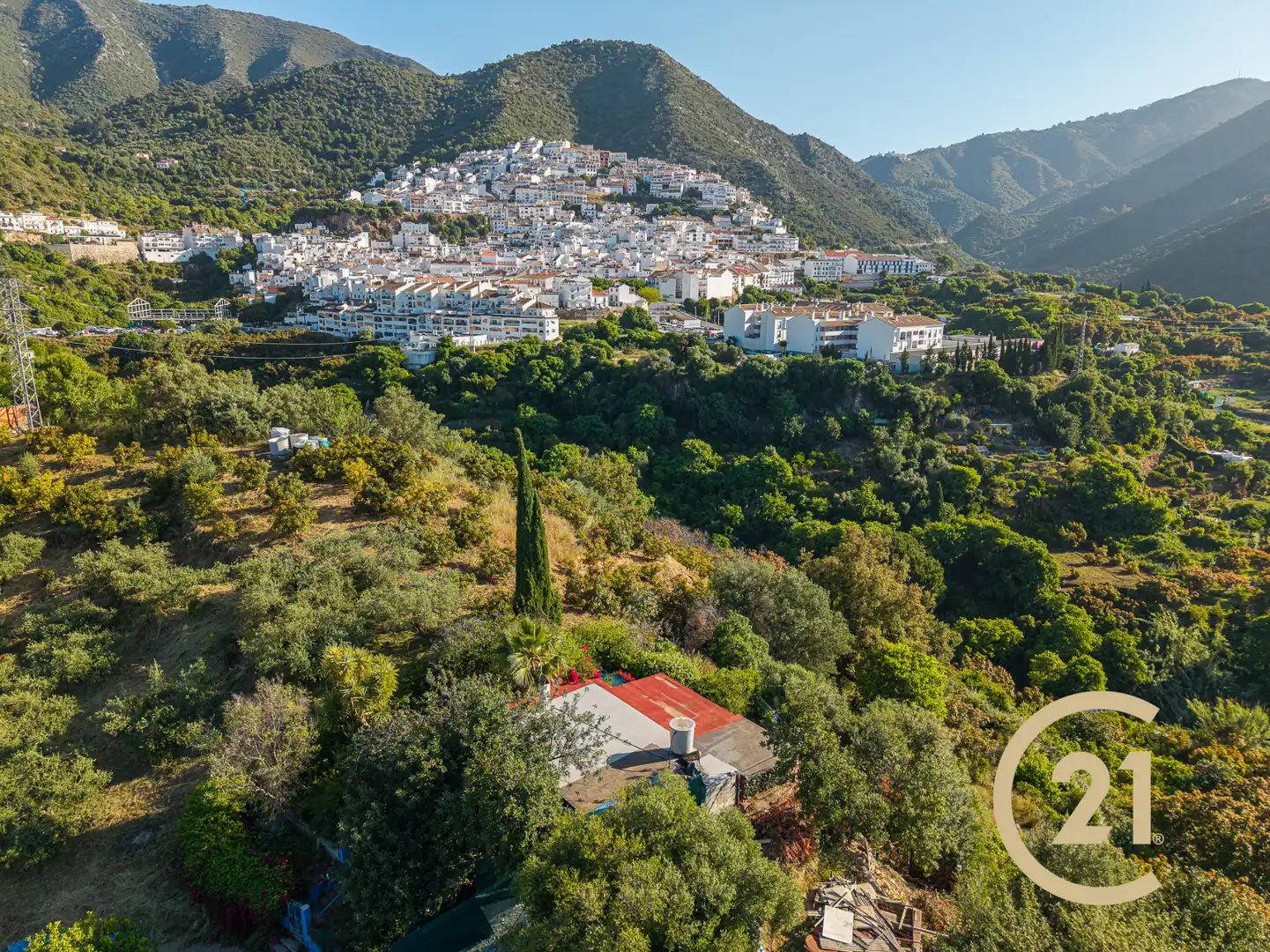 Vista exterior de Finca rústica en venta en Ojén con Jardín privado, Terraza y Piscina
