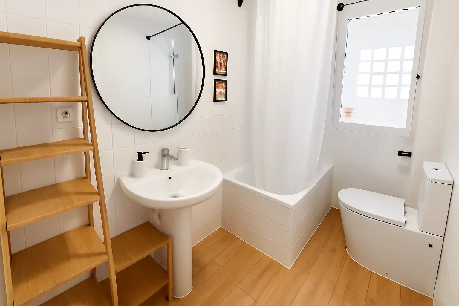 Baño de Piso para compartir en Granada con Parquet, Amueblado y Lavadora