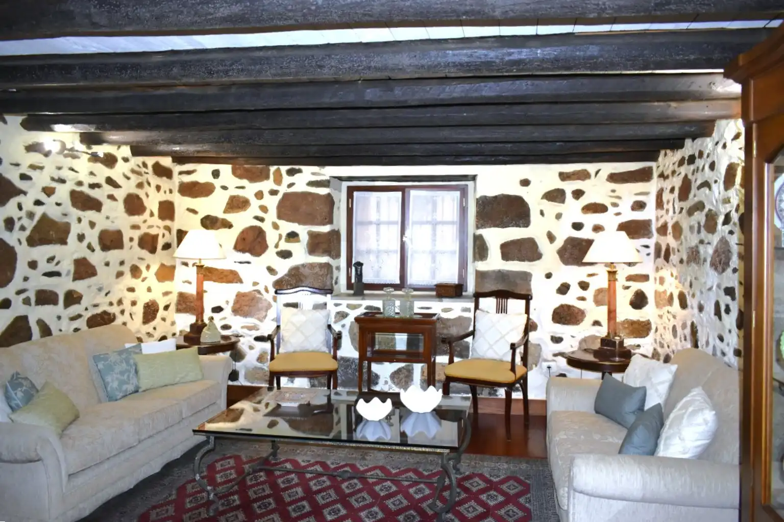 Sala de estar de Casa adosada en venta en Teror con Parquet, Terraza y Amueblado
