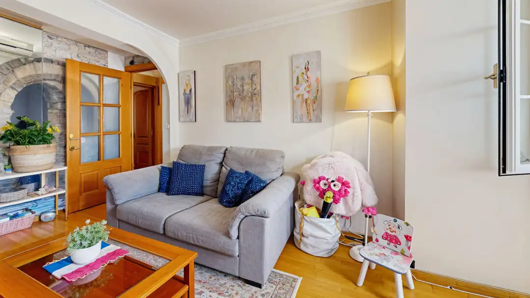 Wohnzimmer von Wohnung zum Verkauf in Madrid mit Klimaanlage, Heizung und Terrasse