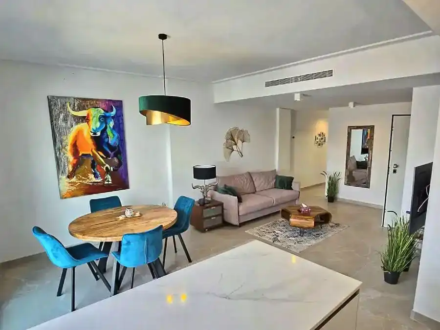 Wohnzimmer von Wohnungen zur Miete in Torrevieja mit Klimaanlage, Schwimmbad und Balkon