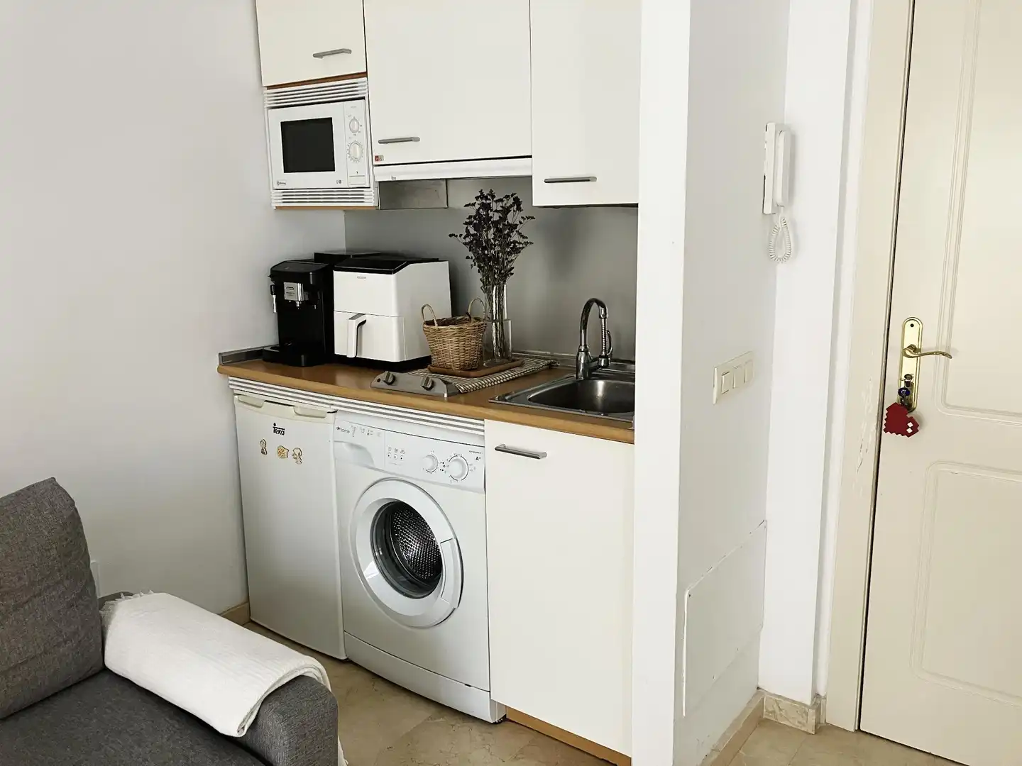 Küche von Wohnung zur Miete in Málaga mit Klimaanlage und Möbliert