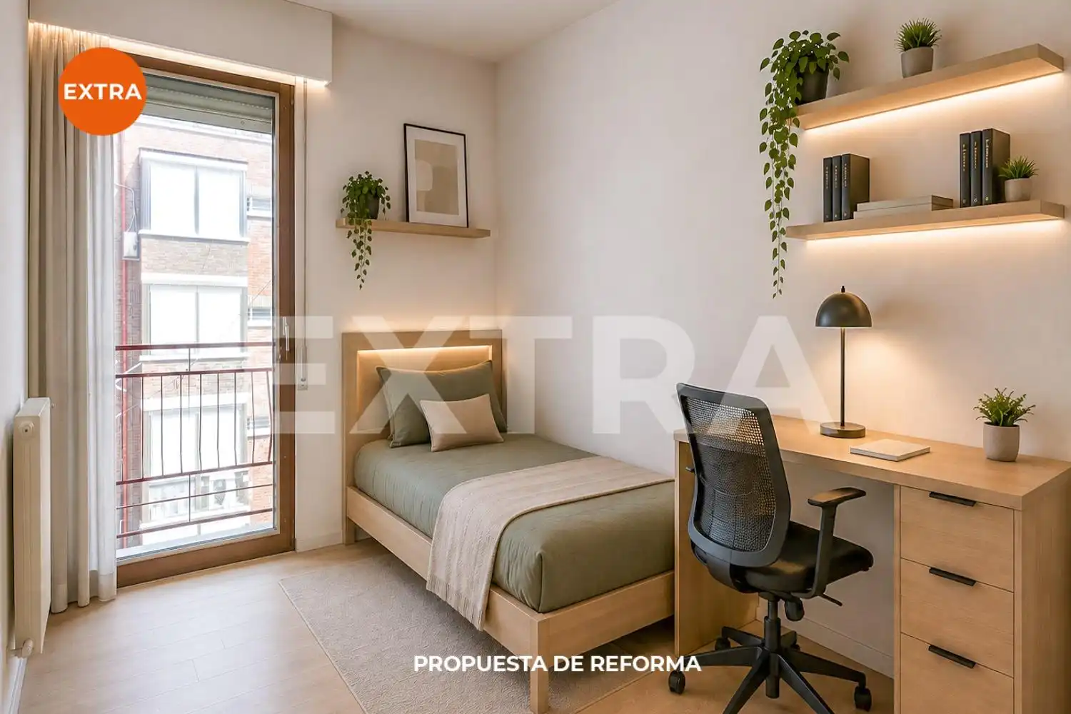 Habitación de Piso en venta en Madrid con Calefacción, Parquet y Terraza