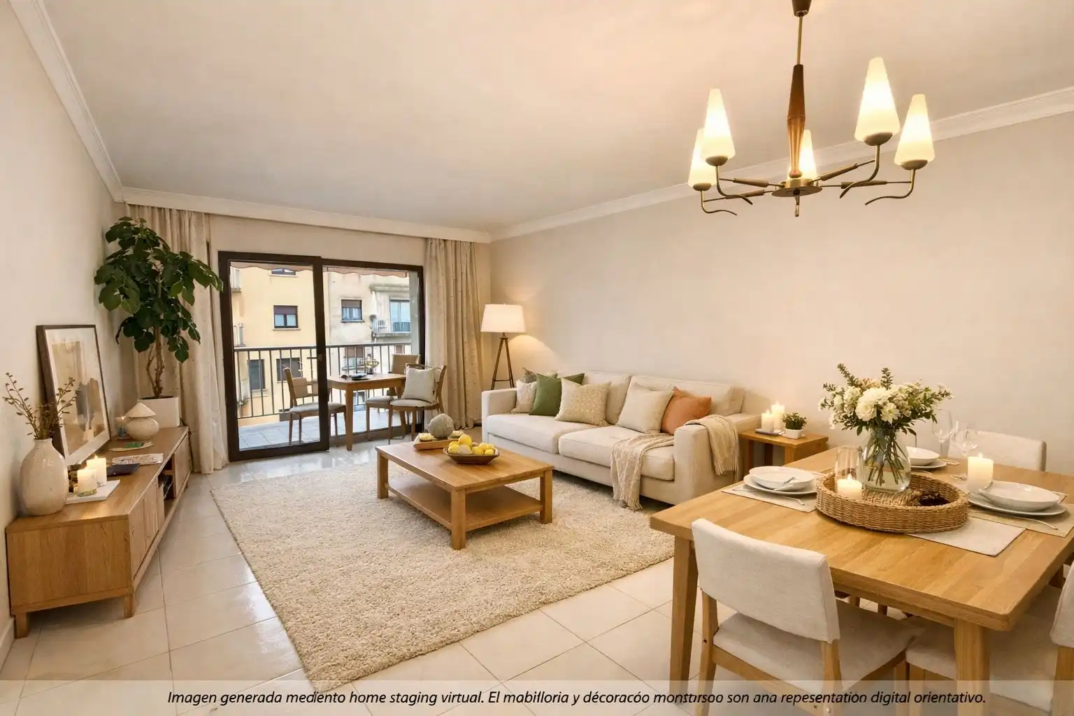 Living room of Flat for sale in Figueres  with Air Conditioner, Heating and Terrace