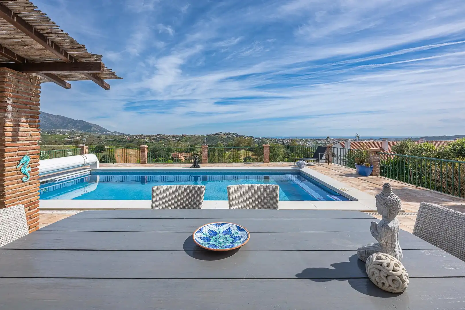 Terrassa de Casa o xalet en venda en Mijas amb Aire condicionat, Calefacció i Jardí privat