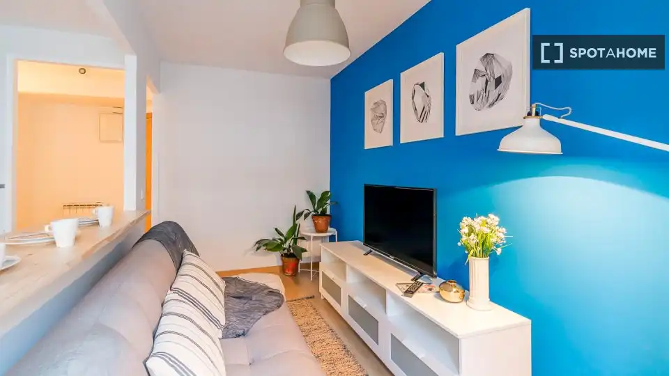 Sala de estar de Piso de alquiler en Madrid con Aire acondicionado, Calefacción y Amueblado