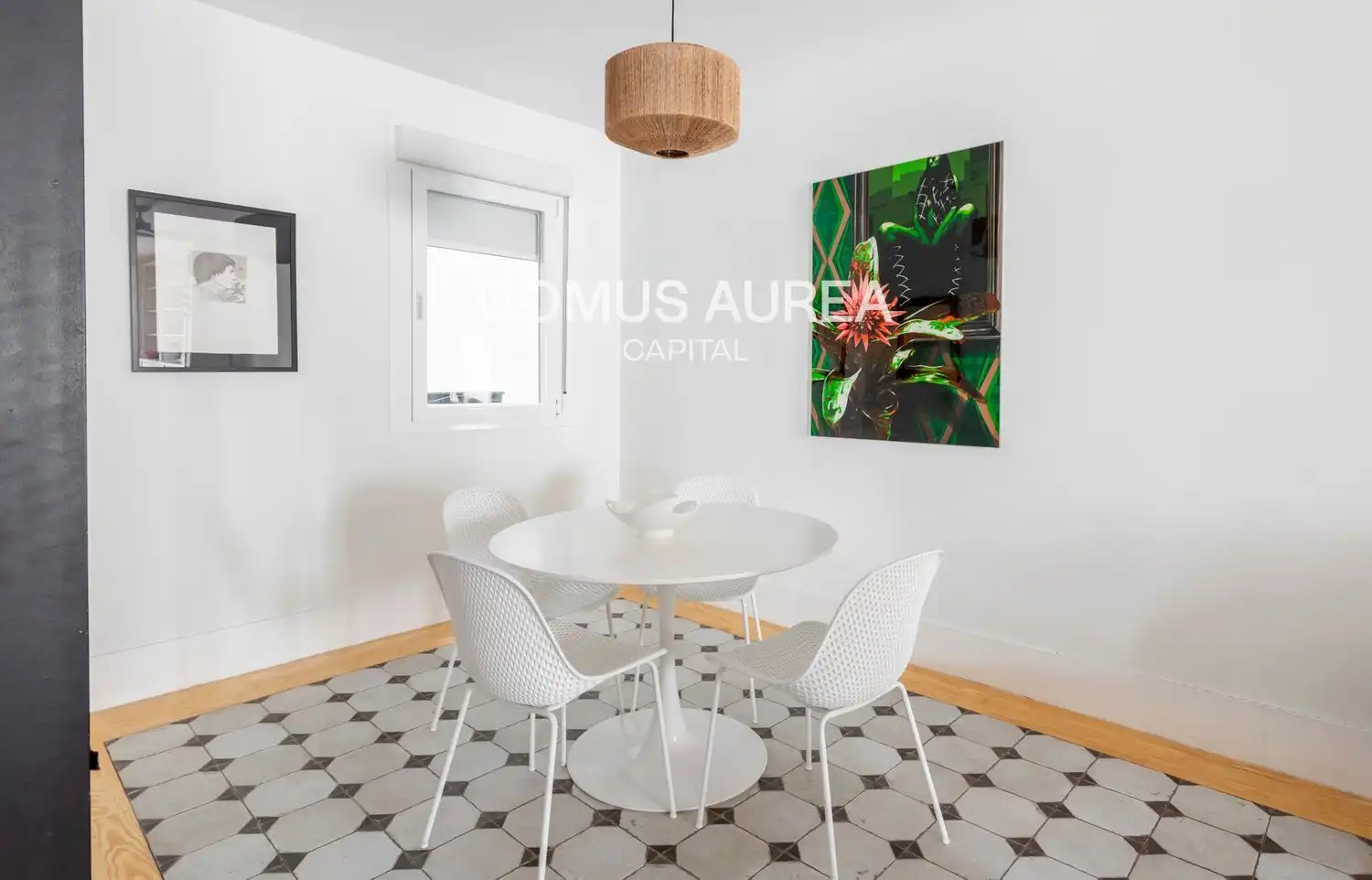 Esszimmer von Wohnung zur Miete in Madrid mit Heizung, Parkett und Terrasse