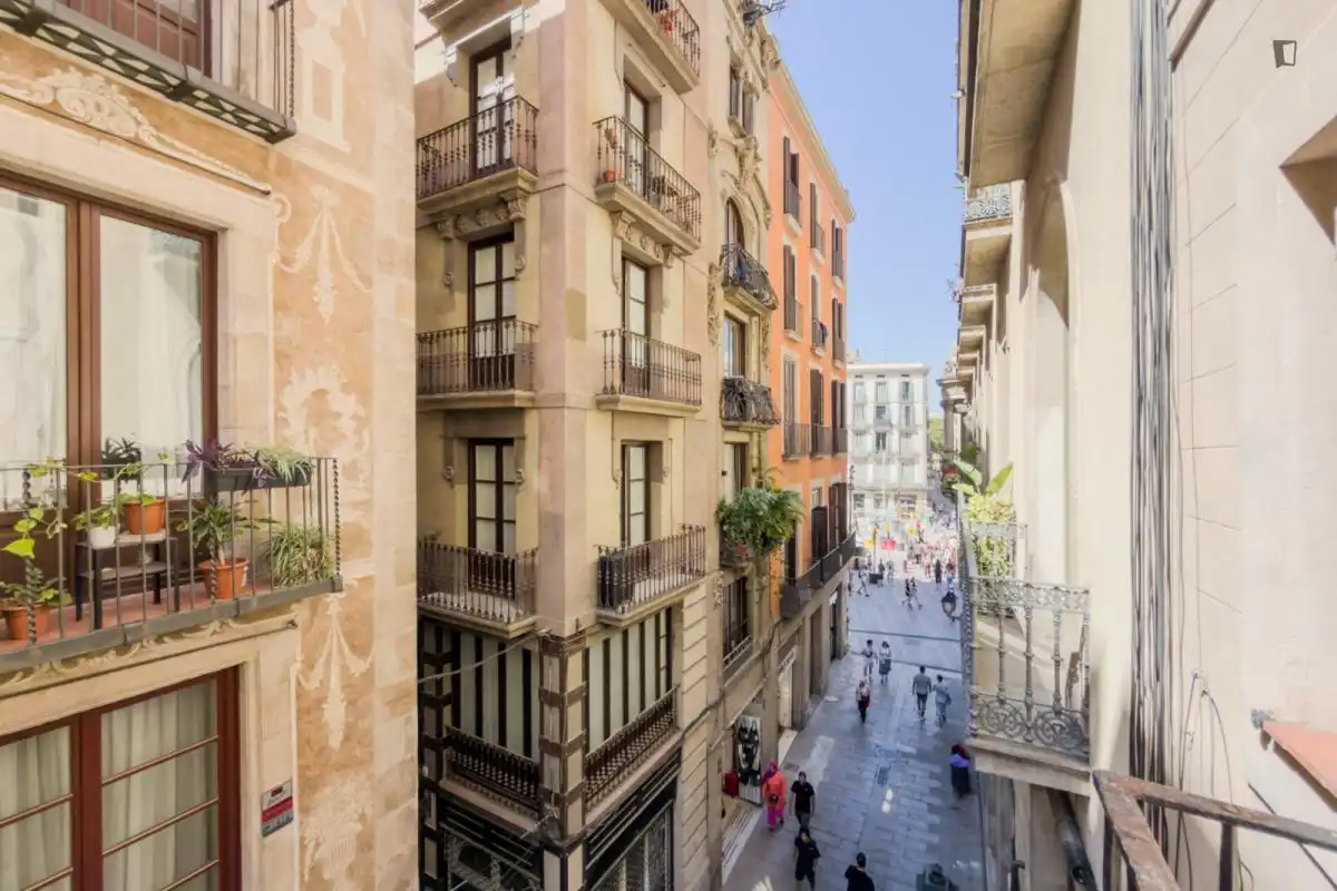 Vista exterior de Estudio de alquiler en Barcelona con Aire acondicionado, Calefacción y Amueblado
