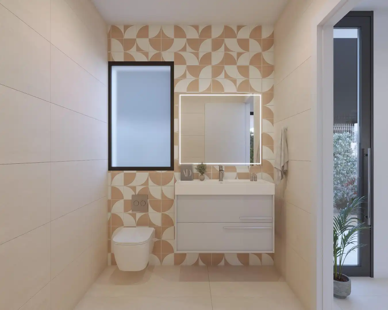 Baño de Casa o chalet en venta en Fuente Álamo de Murcia con Aire acondicionado, Calefacción y Jardín privado