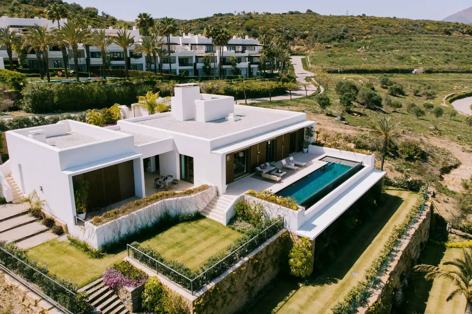 Vista exterior de Casa o chalet en venta en Casares con Aire acondicionado, Jardín privado y Terraza