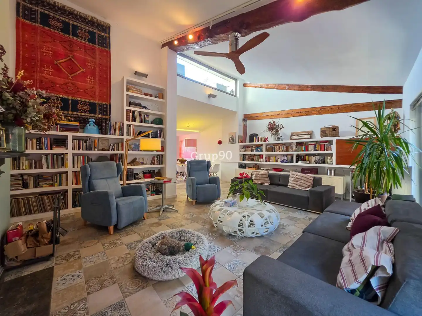 Sala de estar de Casa adosada en venta en Lleida con Aire acondicionado y Calefacción