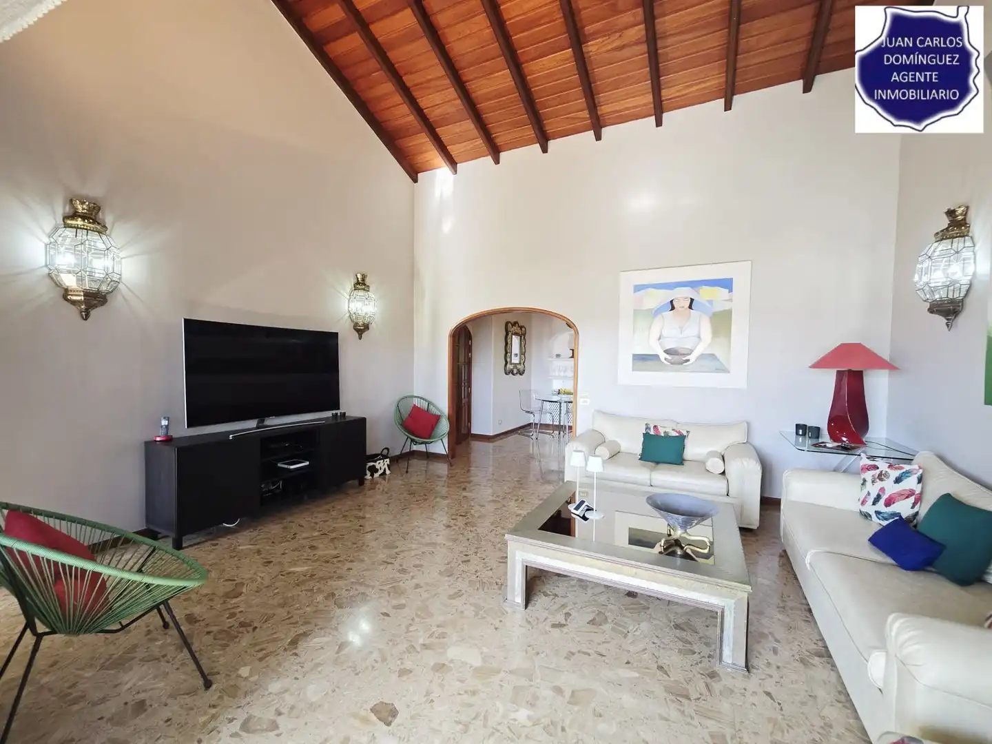 Sala de estar de Casa o chalet de alquiler en San Bartolomé de Tirajana con Aire acondicionado, Jardín privado y Terraza