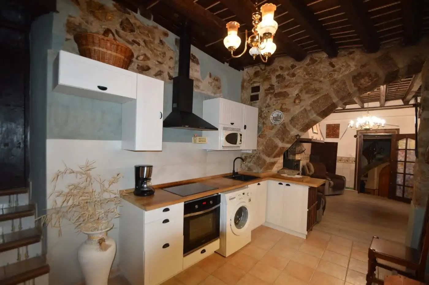 Cuina de Finca rústica en venda en Sant Mateu amb Terrassa, Traster i Moblat