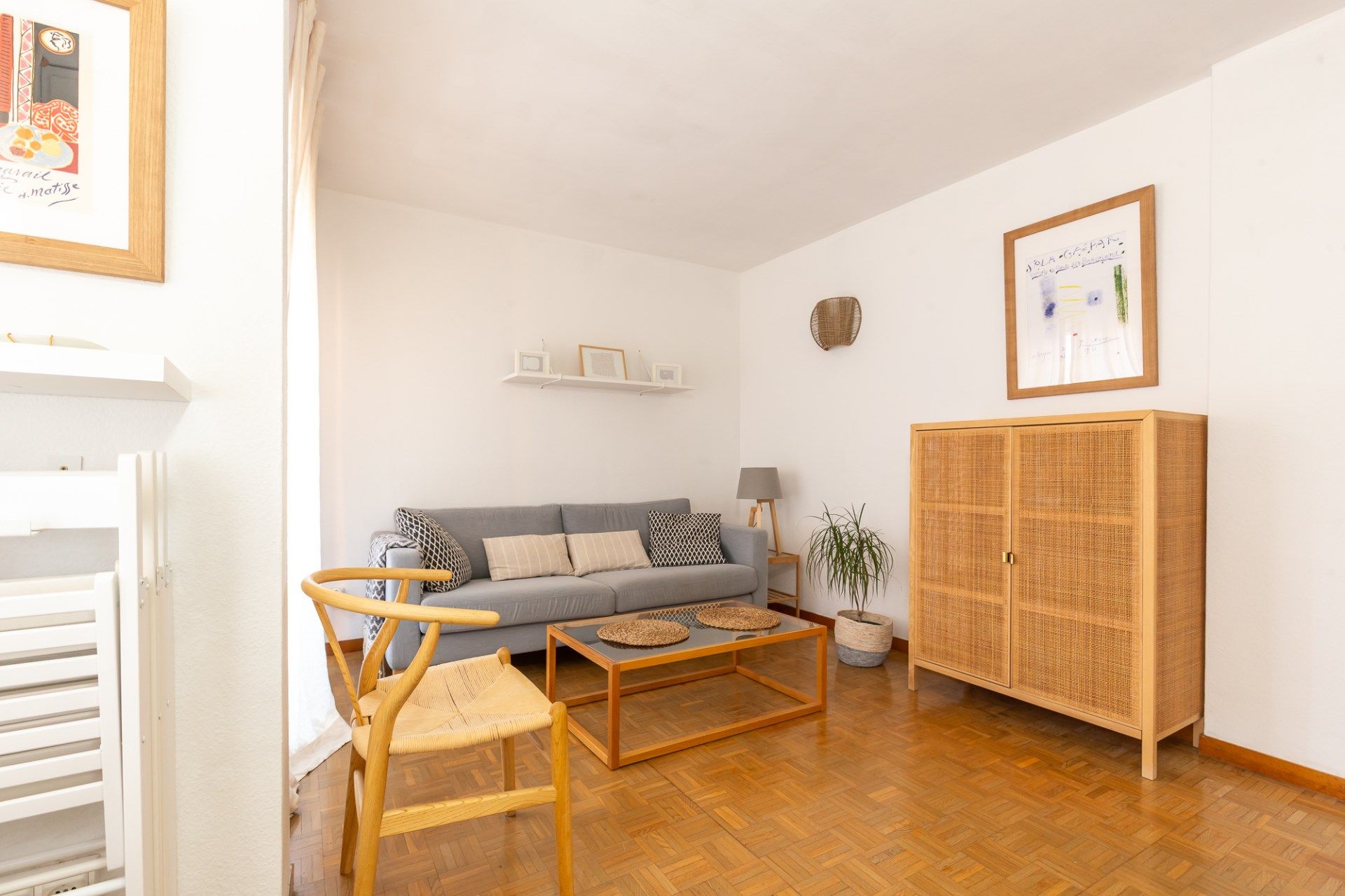 Living room of Flat to rent in  Barcelona Capital  with Air Conditioner, Furnished and Balcony