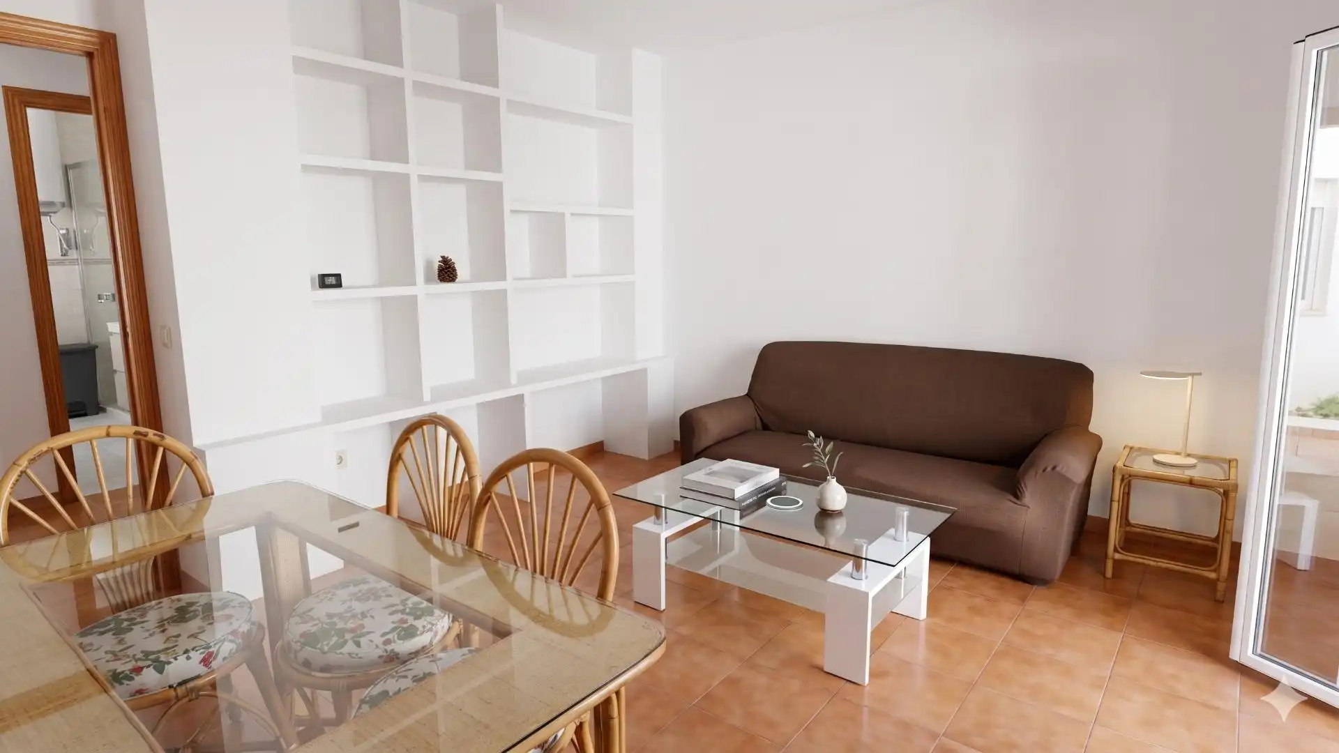 Living room of Flat for rent in Granada  with Heating, Furnished and Balcony