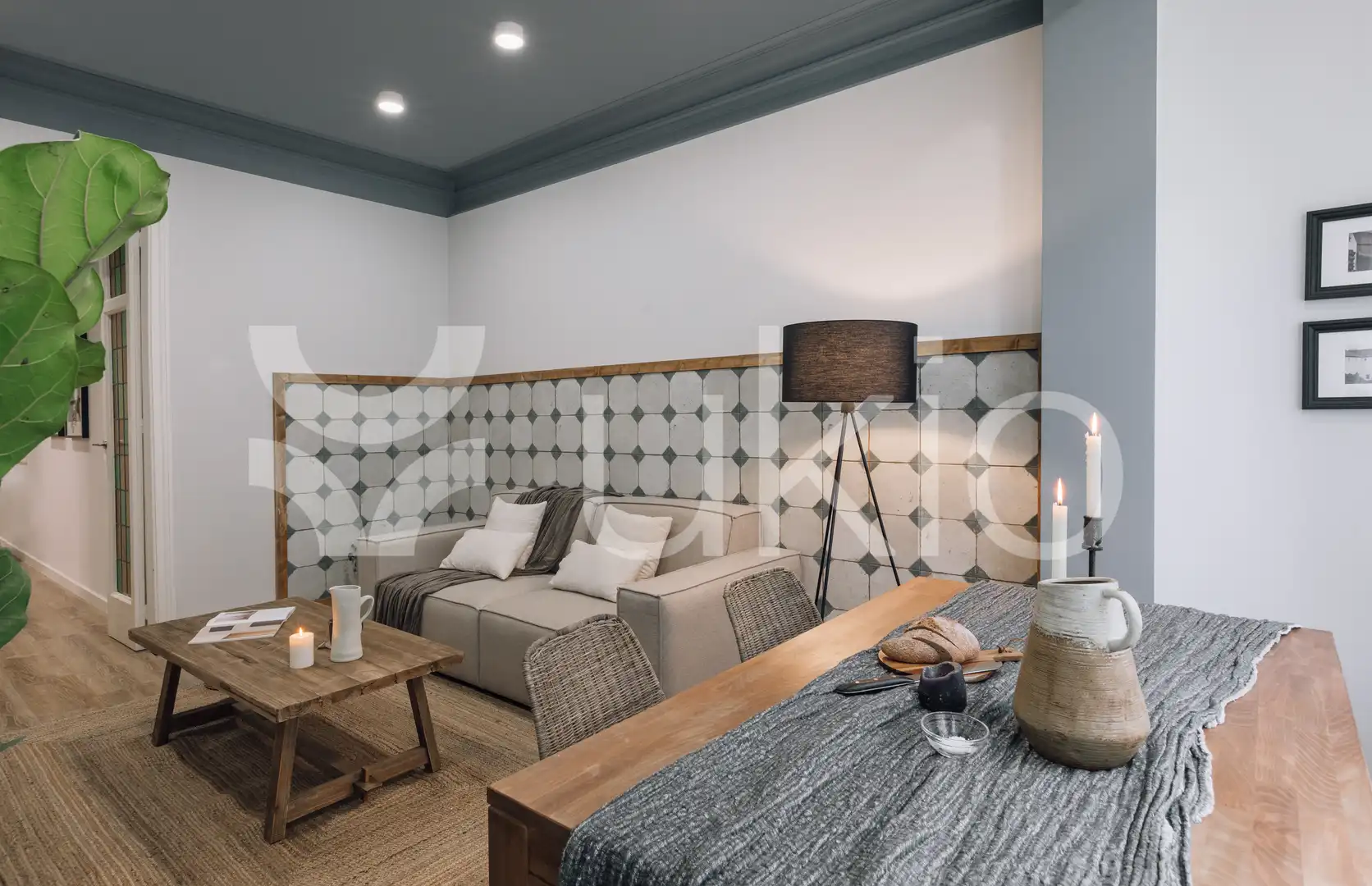 Sala d'estar de Apartament de lloguer en Barcelona amb Aire condicionat, Calefacció i Moblat