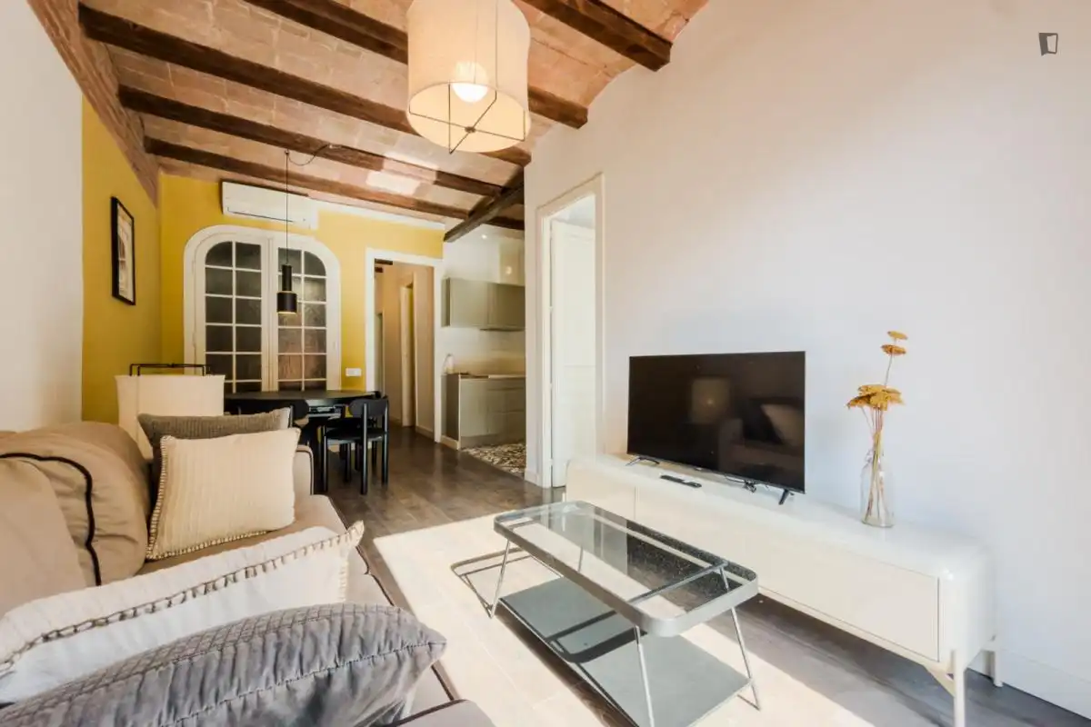 Wohnzimmer von Wohnungen zur Miete in Barcelona mit Klimaanlage, Heizung und Möbliert