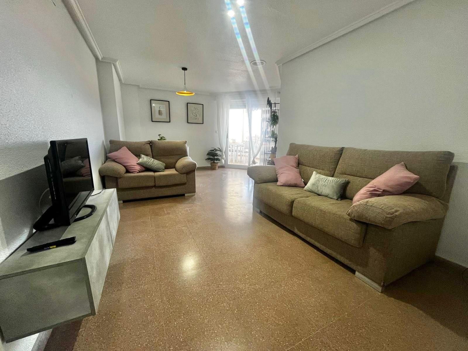 Living room of Apartments for rent in Santa Pola  with Terrace, Furnished and Balcony