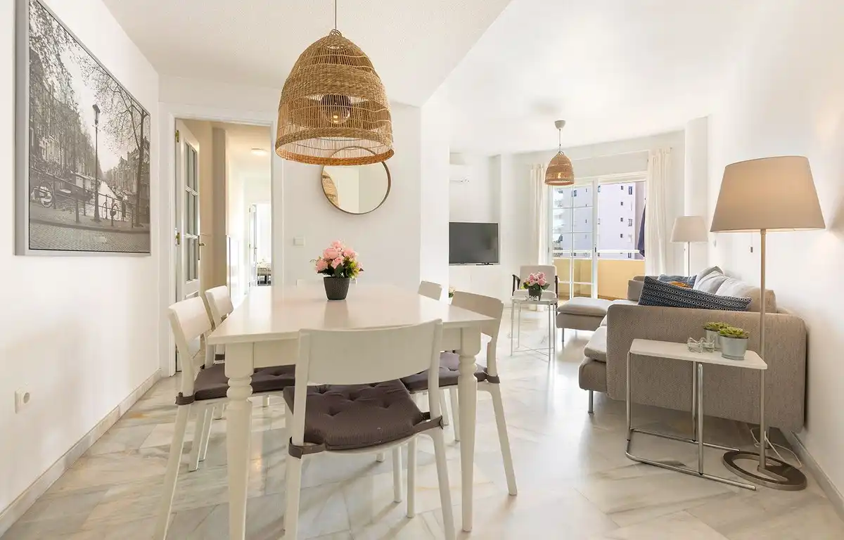 Comedor de Apartamento en venta en Torremolinos con Aire acondicionado, Amueblado y Piscina comunitaria