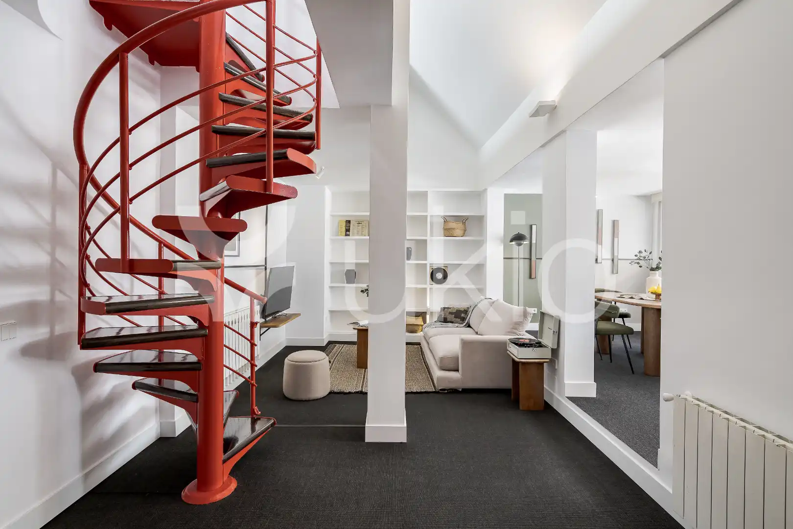 Sala de estar de Apartamento de alquiler en Madrid con Aire acondicionado, Calefacción y Terraza
