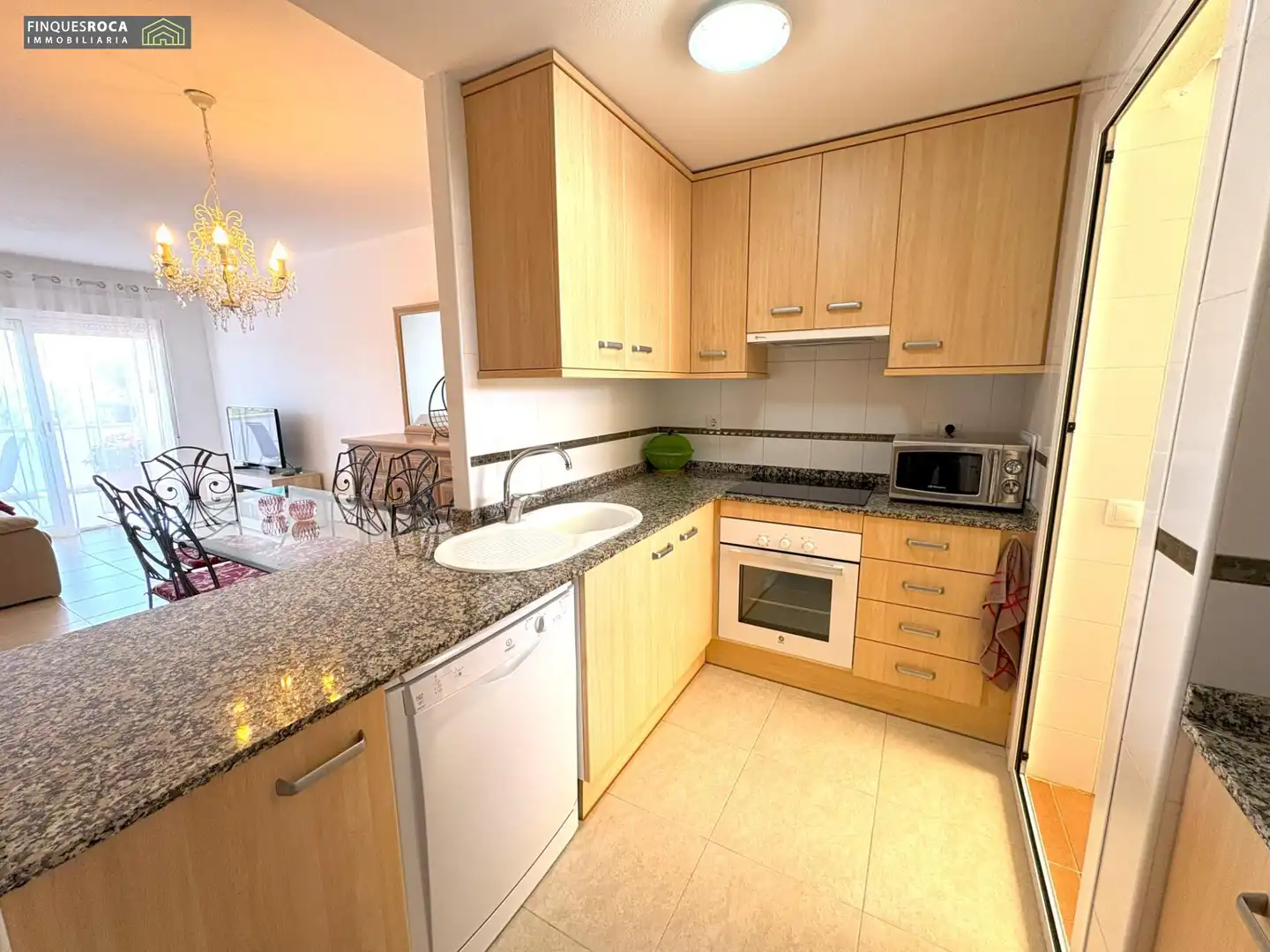 Cocina de Apartamento en venta en Alcanar con Calefacción, Terraza y Piscina