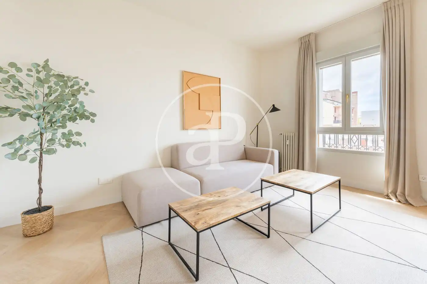 Wohnzimmer von Wohnung zur Miete in Madrid mit Klimaanlage, Heizung und Möbliert
