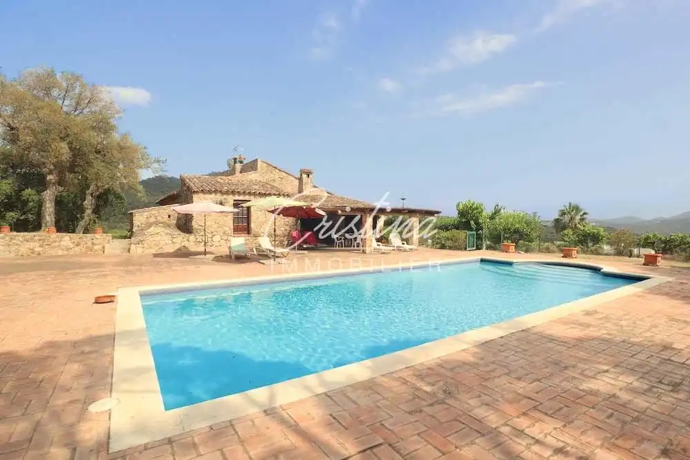 Außenansicht von Country house zum Verkauf in Santa Cristina d'Aro mit Heizung, Privatgarten und Schwimmbad