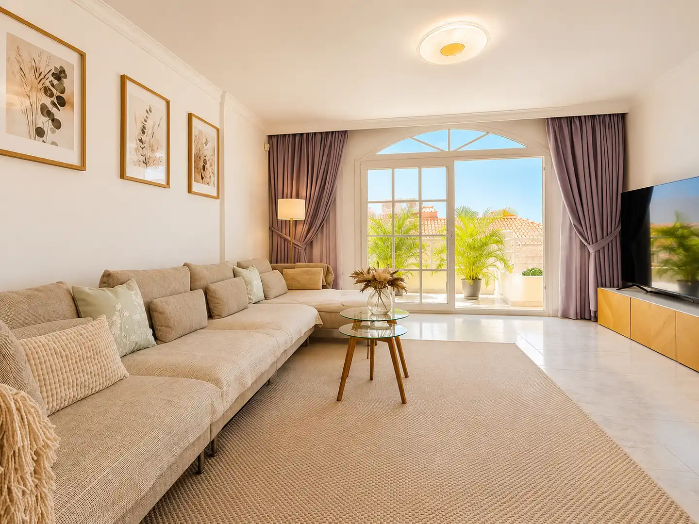 Sala d'estar de Casa o xalet en venda en San Bartolomé de Tirajana amb Aire condicionat, Jardí privat i Terrassa