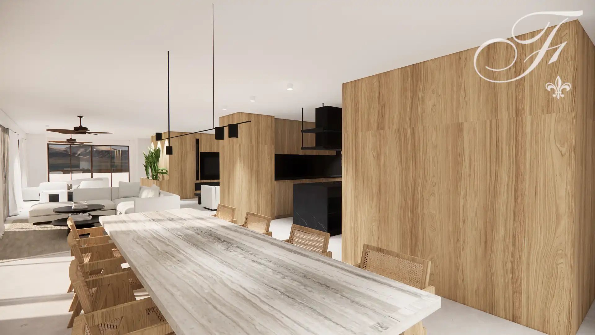 Cocina de Casa o chalet de alquiler en Sant Antoni de Portmany con Aire acondicionado, Jardín privado y Terraza