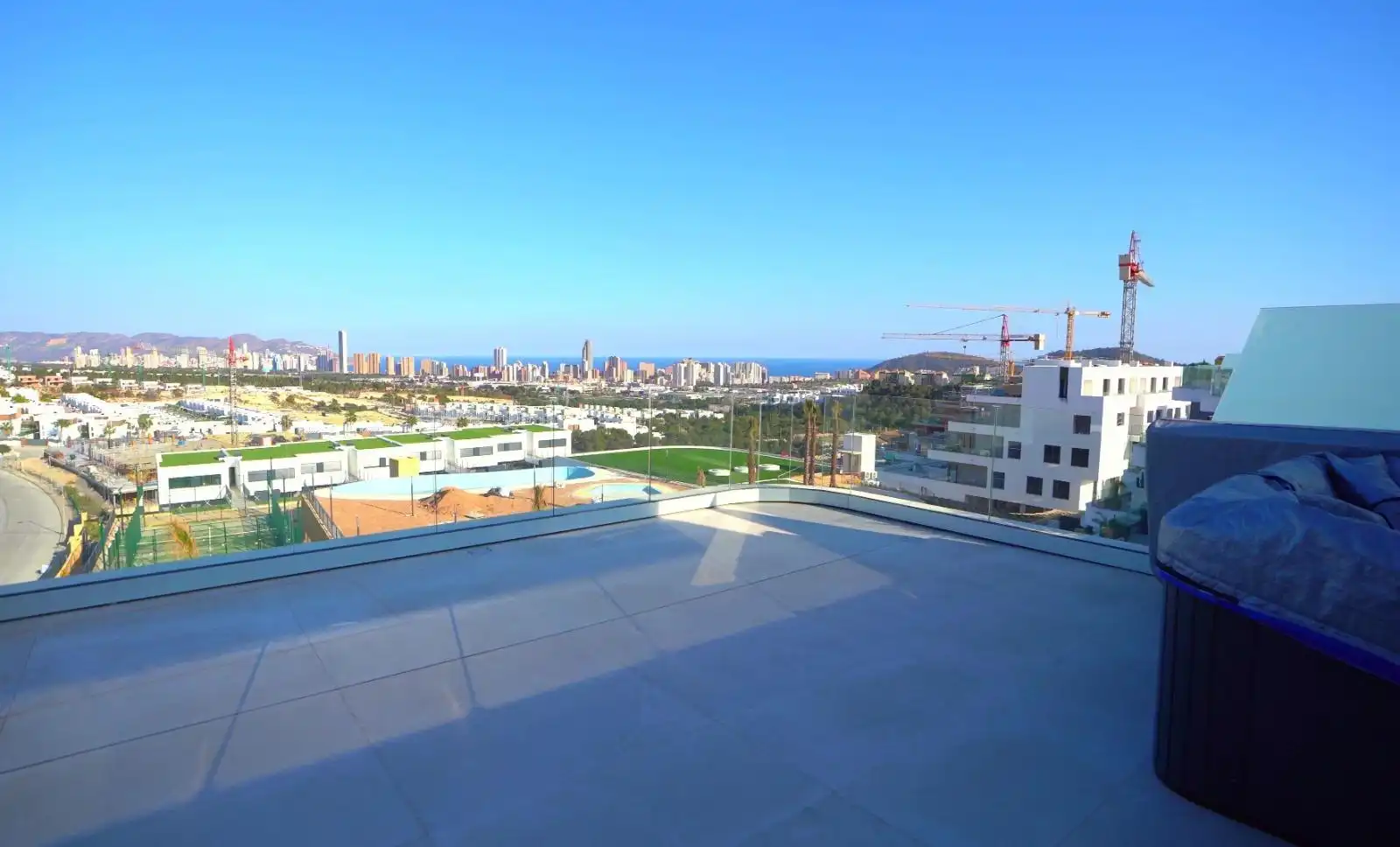Exterior view of Houses for sale in Finestrat  with Air Conditioner, Terrace and Swimming Pool