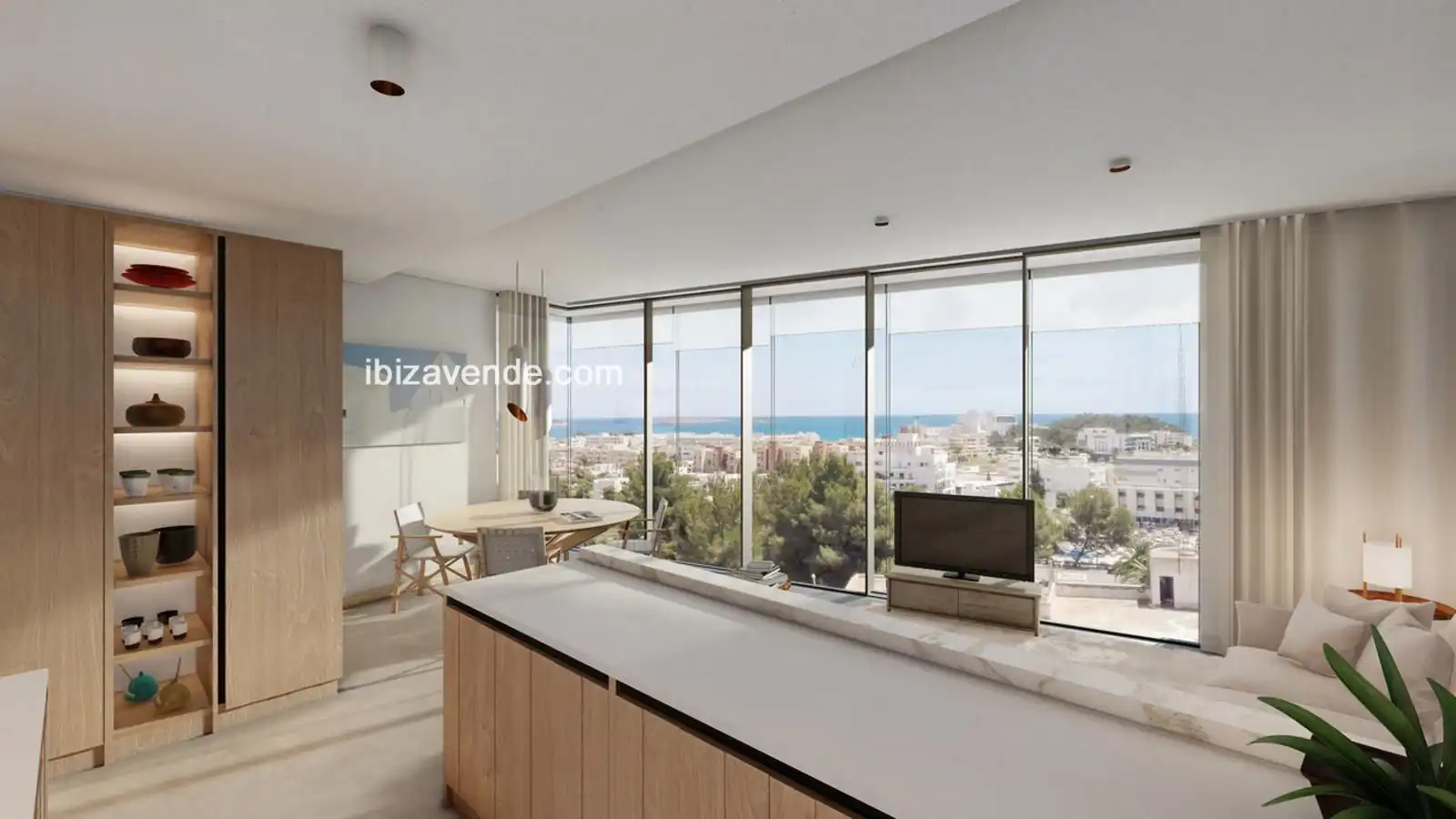 Cuina de Casa o xalet en venda en Santa Eulària des Riu amb Aire condicionat, Calefacció i Jardí privat