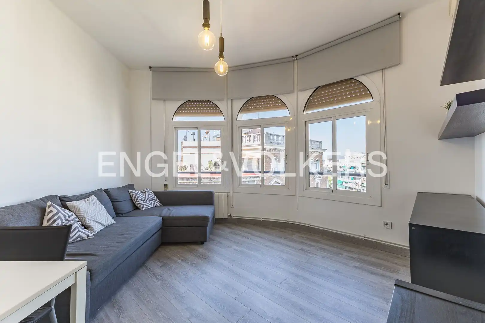 Wohnzimmer von Wohnung zum Verkauf in Barcelona mit Klimaanlage, Heizung und Parkett