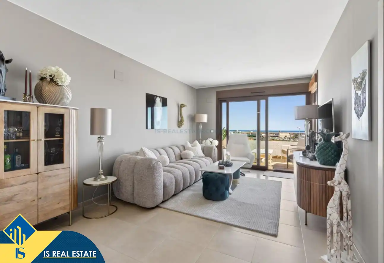 Wohnzimmer von Dachboden zum Verkauf in Orihuela mit Klimaanlage, Heizung und Terrasse