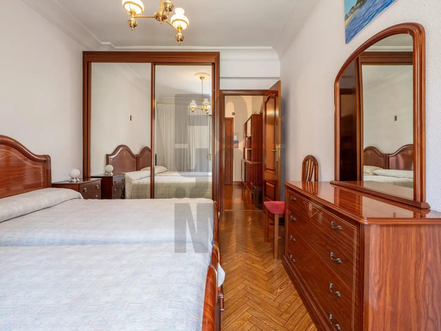 Bedroom of Flat for sale in Donostia - San Sebastián   with Heating, Parquet flooring and Terrace