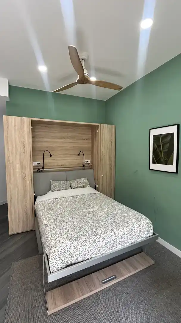 Schlafzimmer von Wohnung zur Miete in  Valencia Capital mit Klimaanlage