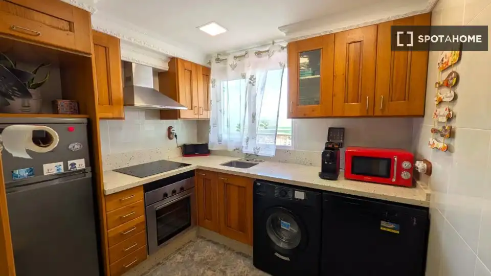 Kitchen of Flat for rent in Sueca  with Air Conditioner, Heating and Furnished