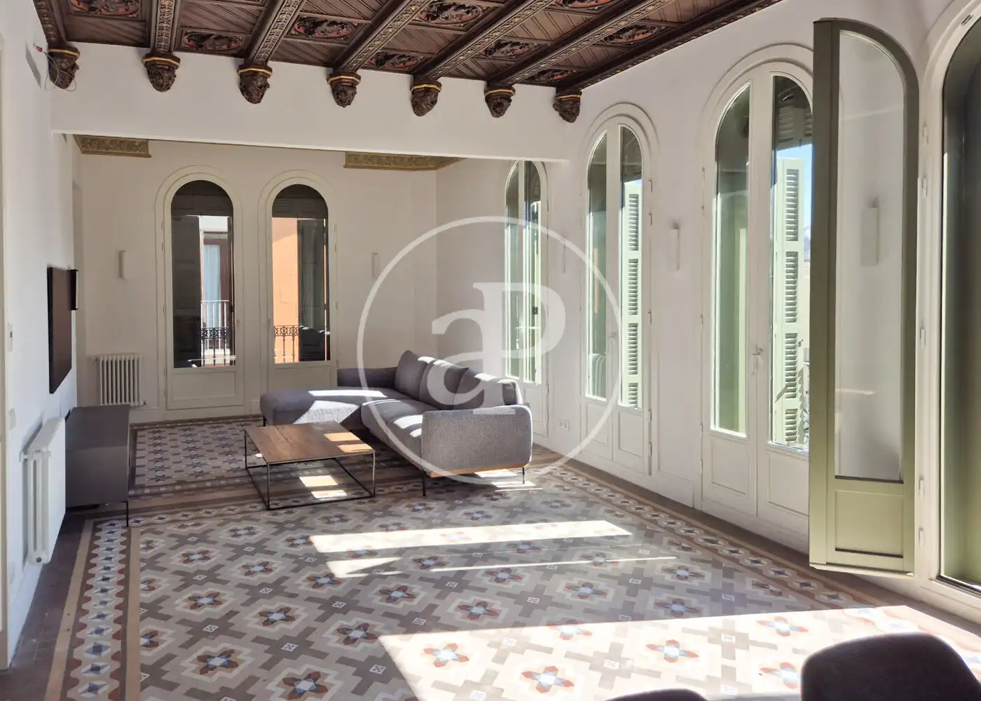 Terraza de Piso de alquiler en Barcelona con Aire acondicionado, Calefacción y Amueblado
