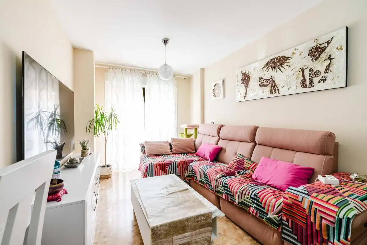 Sala de estar de Ático en venta en Málaga con Aire acondicionado, Calefacción y Jardín privado