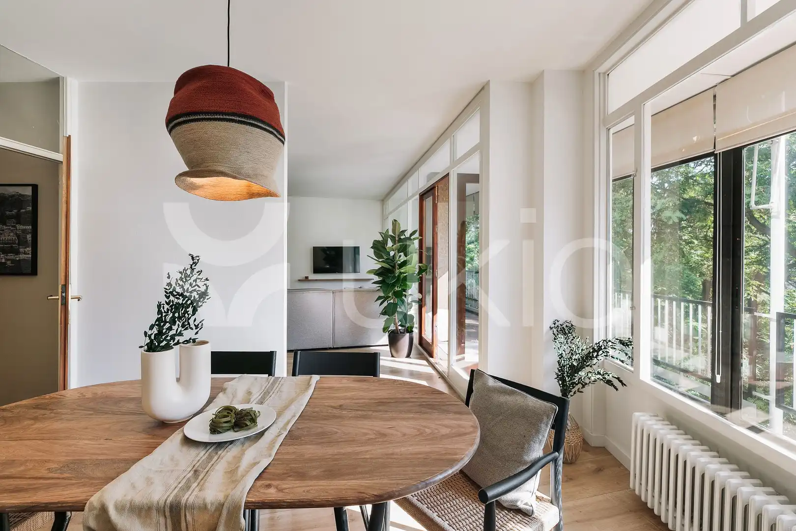 Menjador de Apartament de lloguer en Barcelona amb Aire condicionat, Calefacció i Moblat
