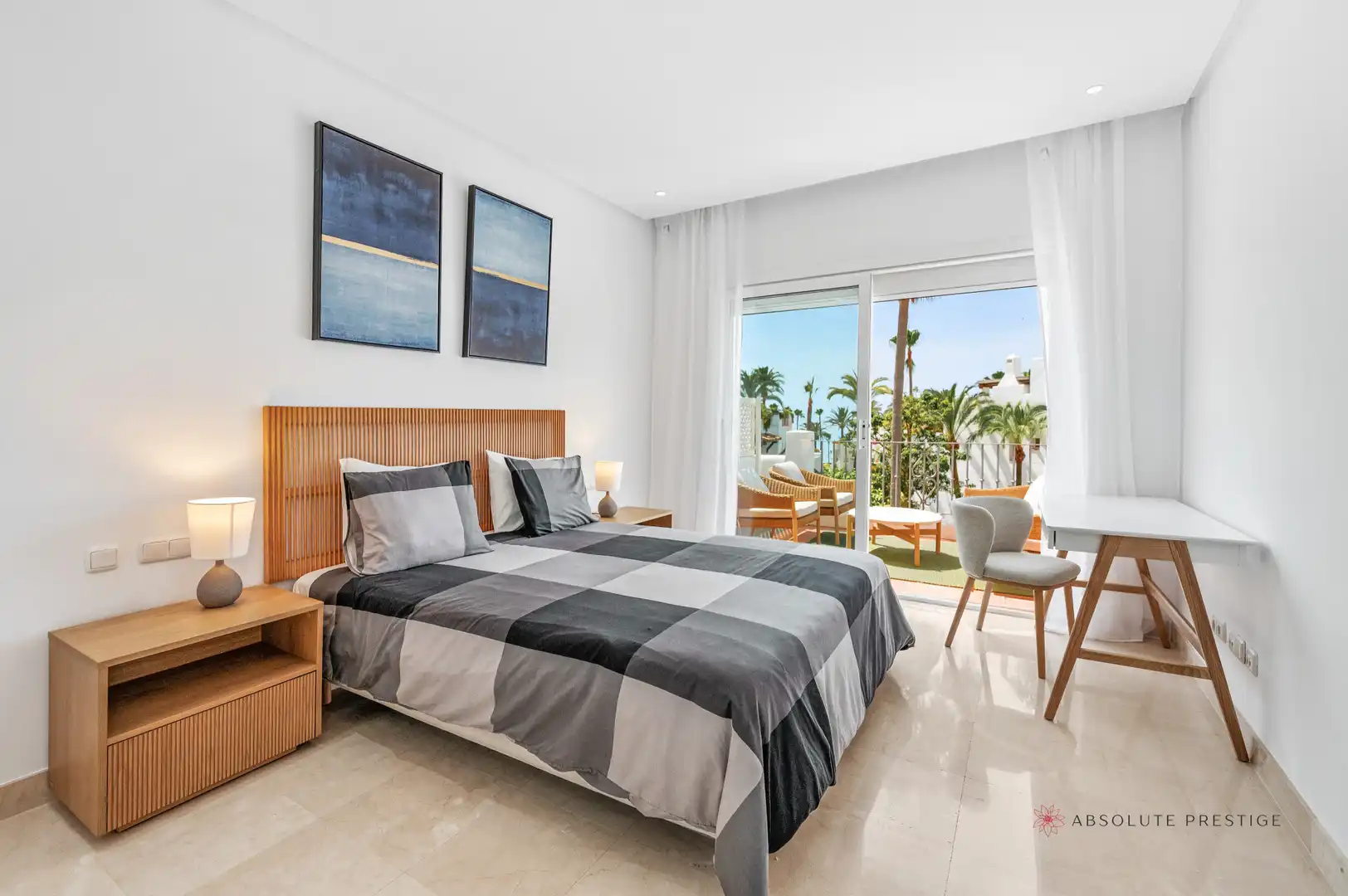 Bedroom of Attic for rent in Estepona  with Air Conditioner, Terrace and Swimming Pool