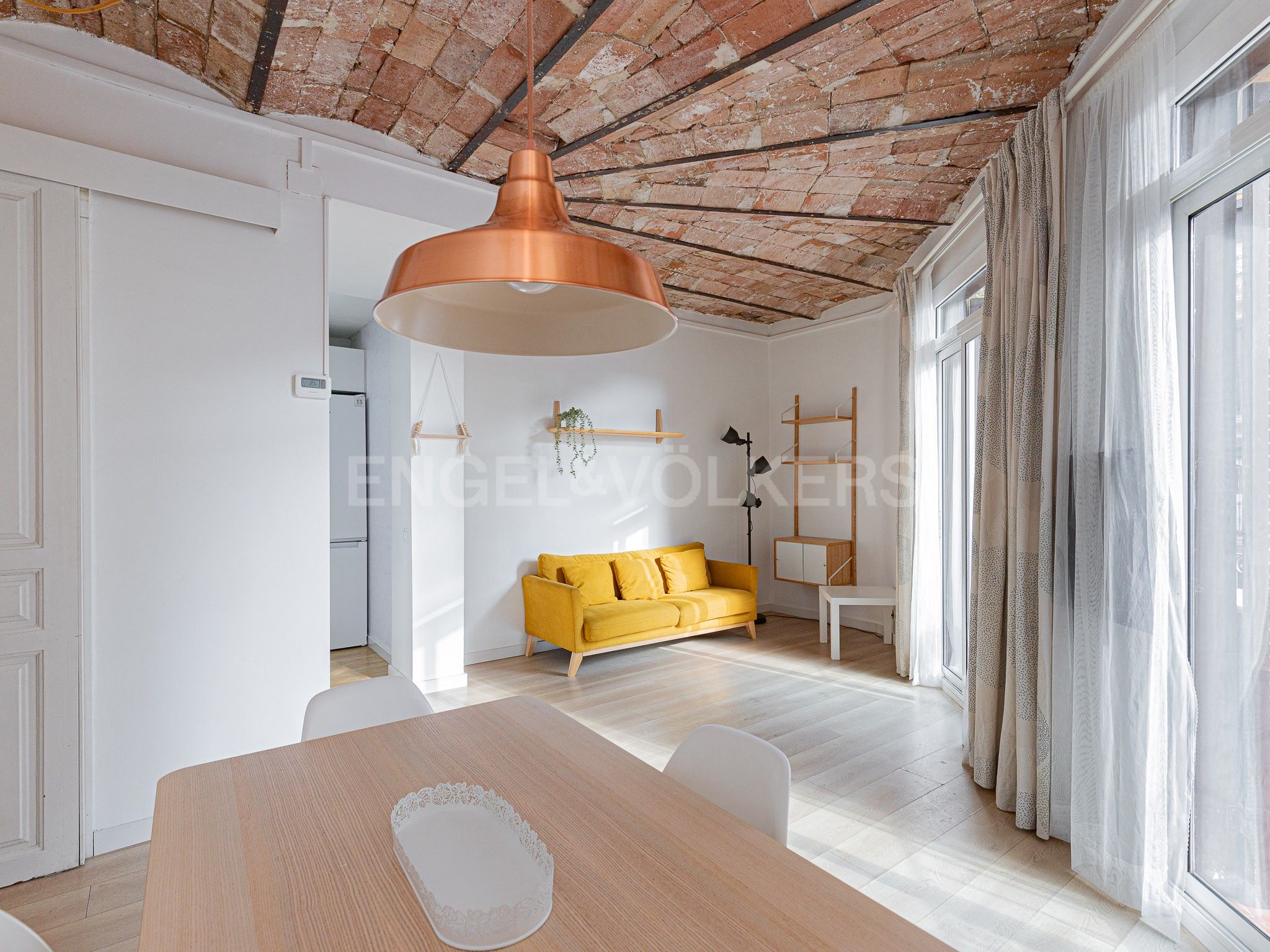 Living room of Apartment to rent in  Barcelona Capital  with Air Conditioner, Heating and Parquet flooring