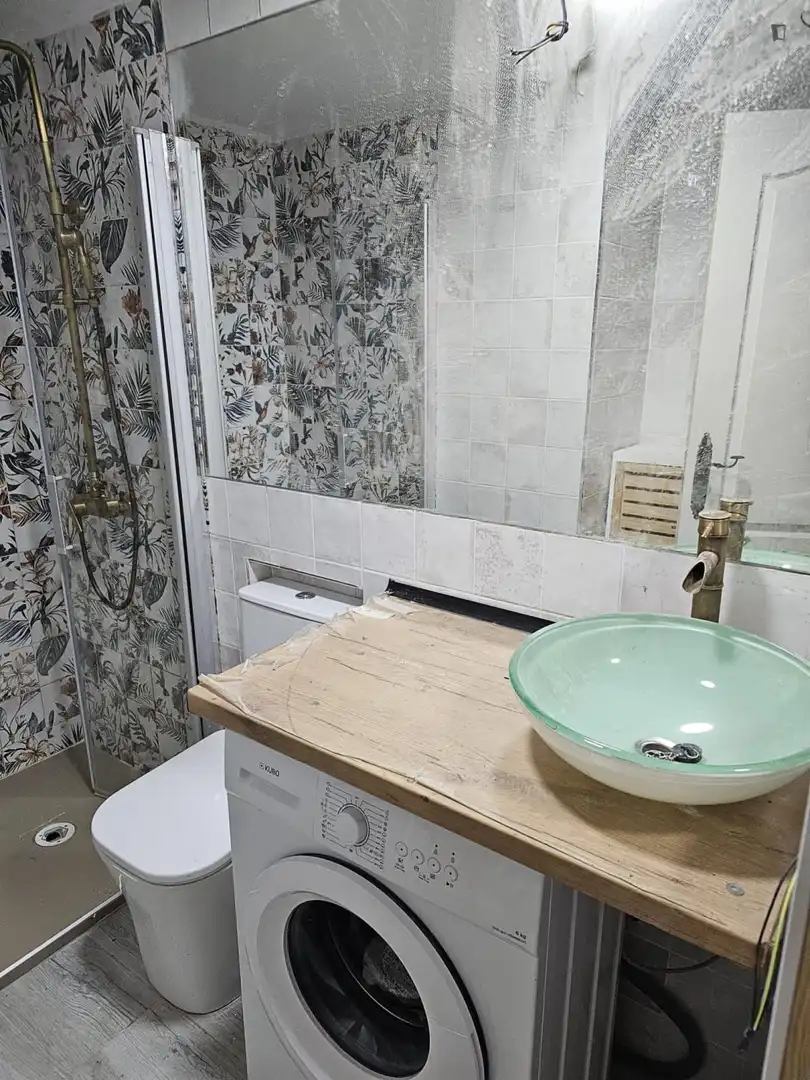 Bany de Apartament de lloguer en Madrid amb Moblat, Microones i Internet