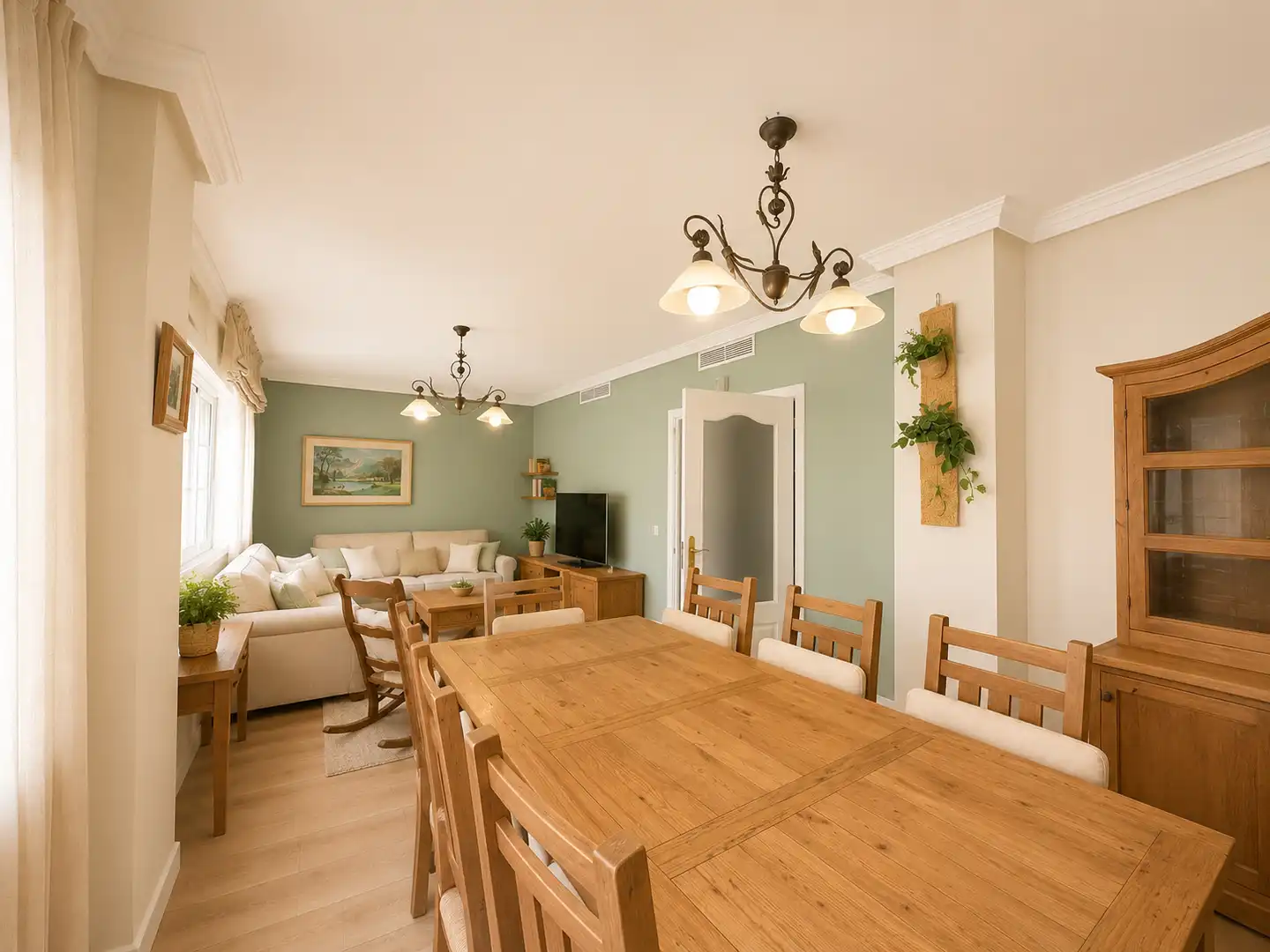 Esszimmer von Einfamilien-Reihenhaus zum Verkauf in Arganda del Rey mit Klimaanlage, Heizung und Ofen